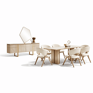 Levia Dining Room Set main view for elegant dining spaces