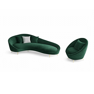 Qyron Living Room Set lifestyle view for contemporary seating spaces