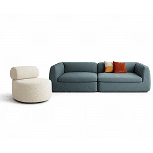 Orlen Living Room Set showroom view for furniture product browsing