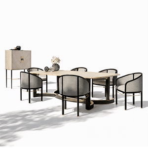 Gavro Dining Room Set main view for elegant dining spaces