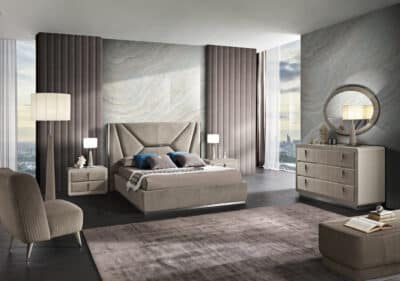Rivo Bedroom Set bed and wardrobe view