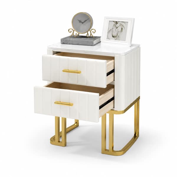 Rira Nightstand Set in calm side table angle