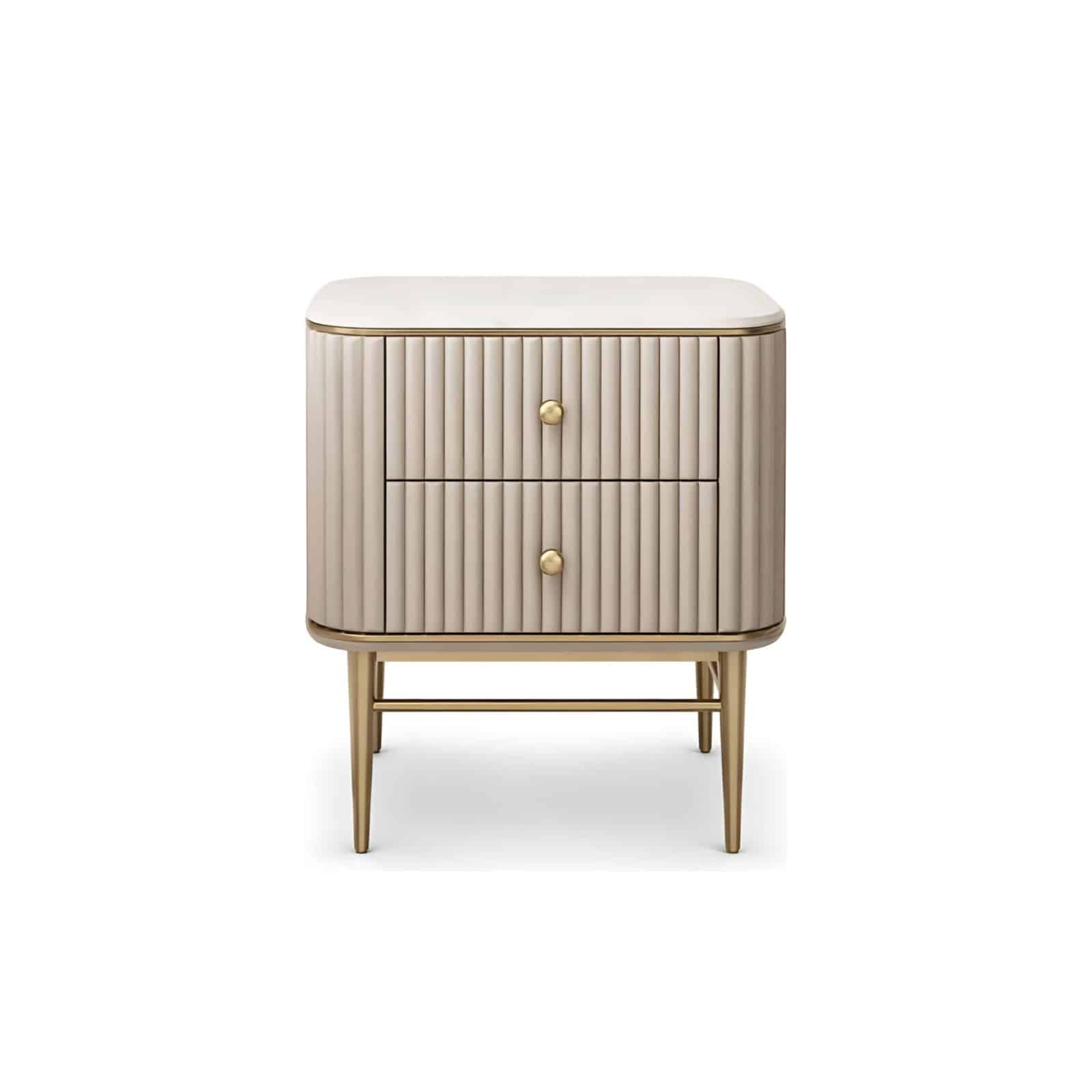 Duro Nightstand Set in subtle decor corner