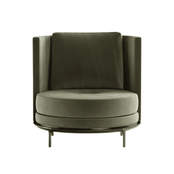 Sage Living Chair detail view for polished furniture displays