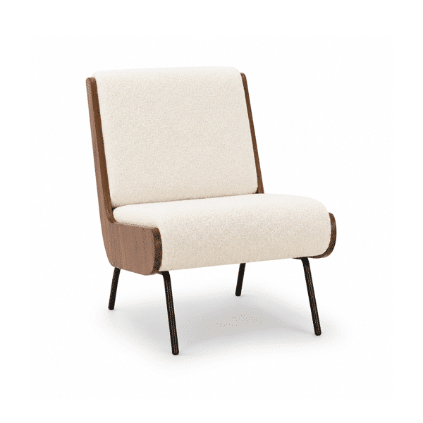 Mylon Living Chair angled view for modern living room seating