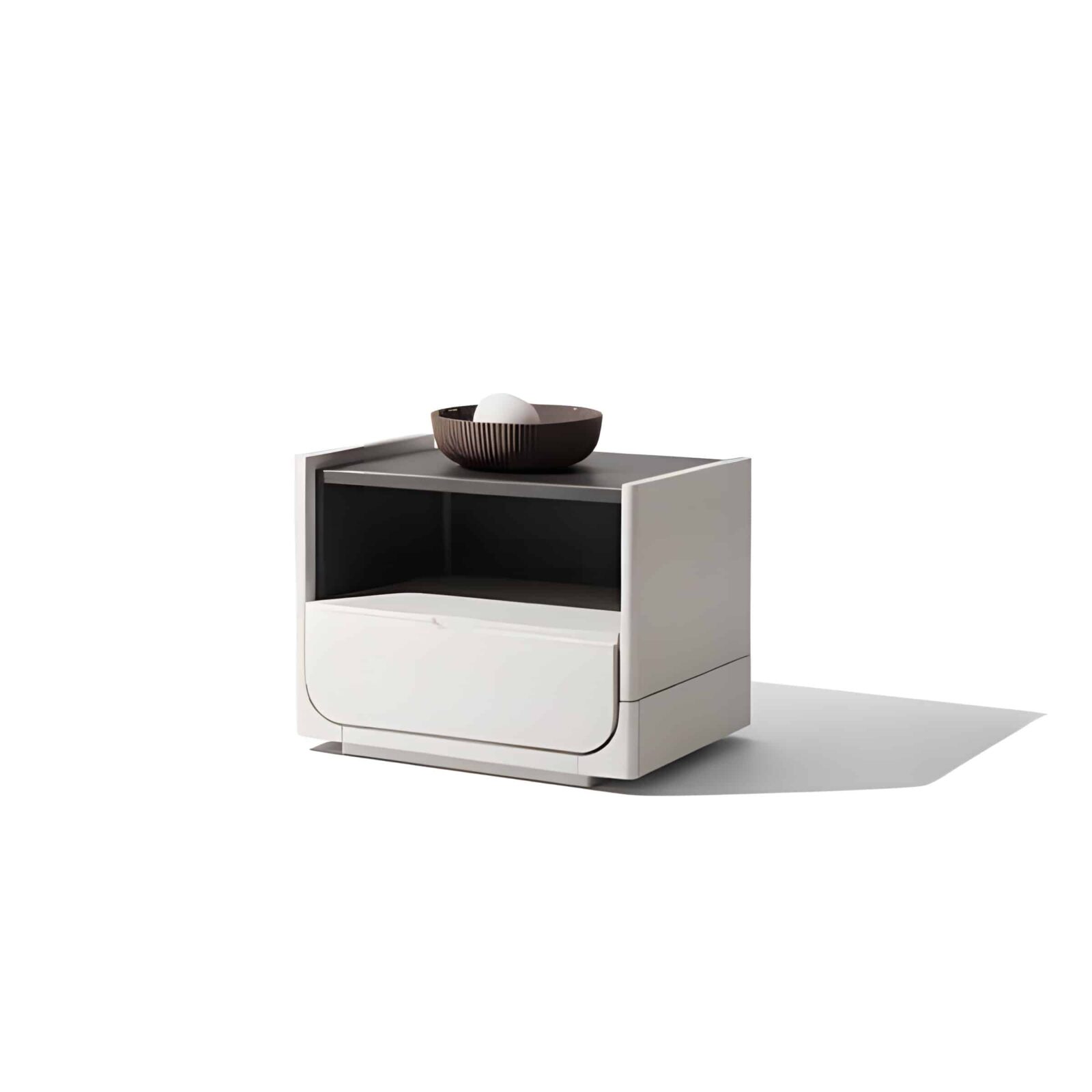 Velvano Nightstand Set in distinctive organized bedside scene