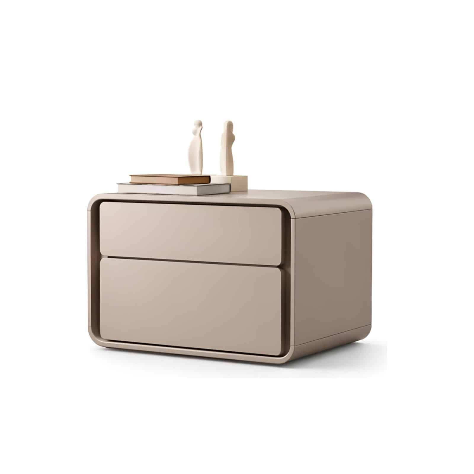 Tera Nightstand Set in distinctive storage display