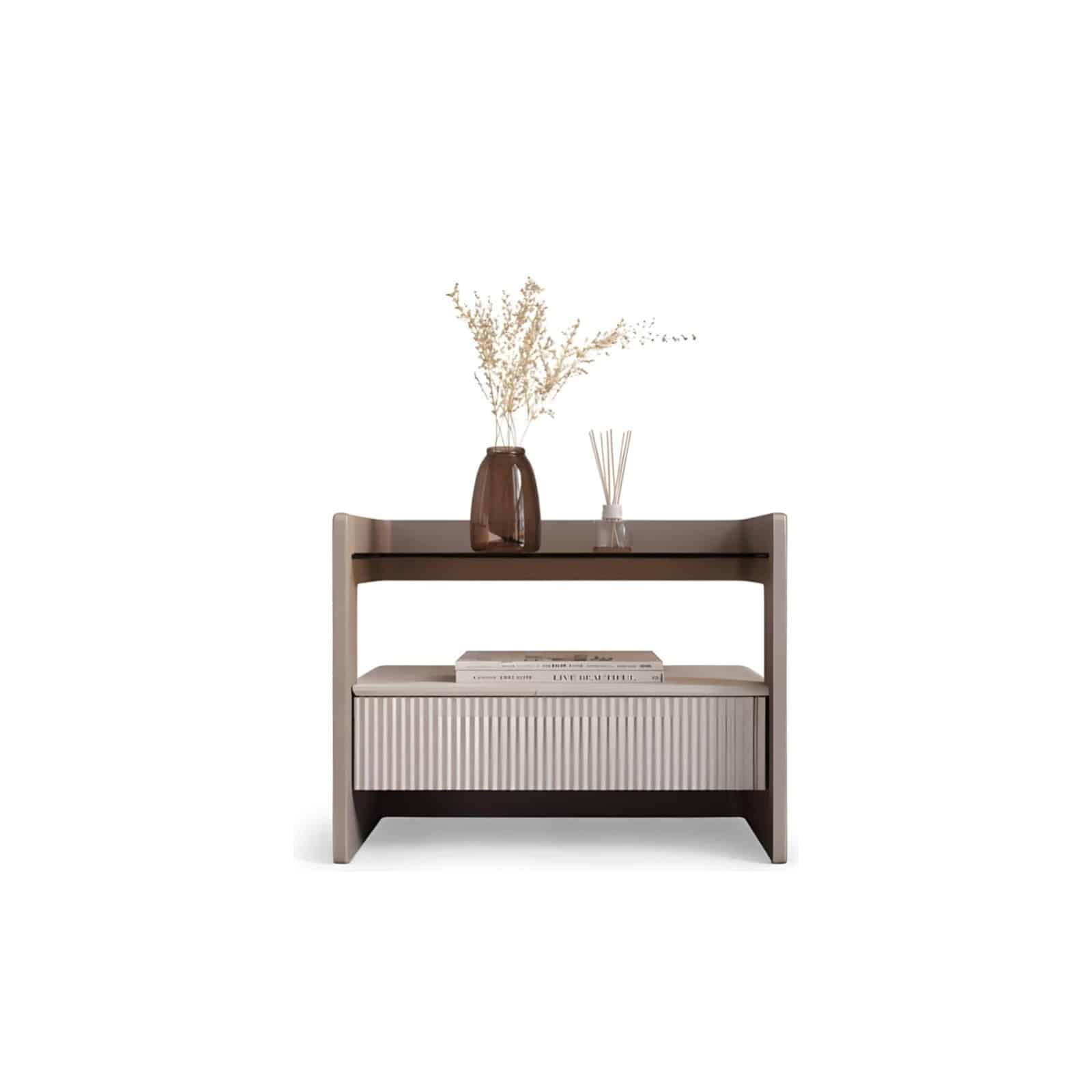 Tavo Nightstand Set in graceful furniture arrangement
