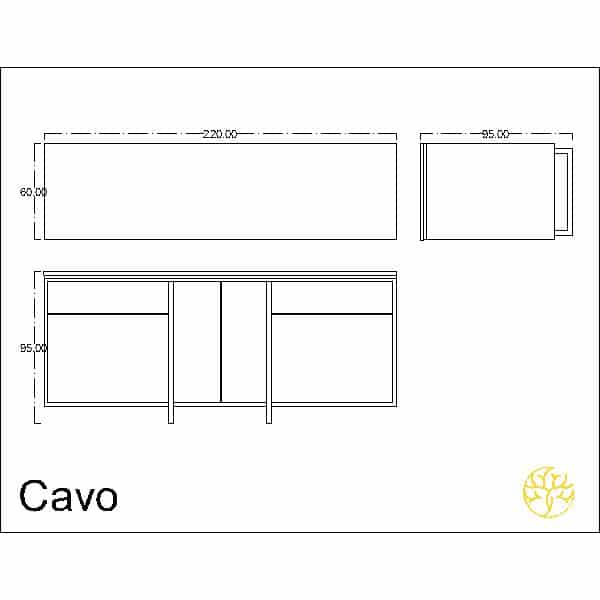 Nola Buffet with a main display for a modern dining area
