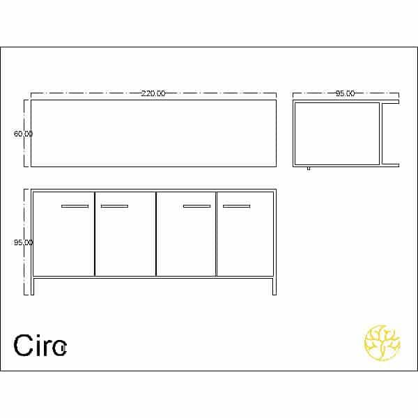 Oavo Buffet shown in a main display for dining room furniture