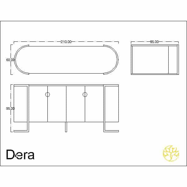 Remi Buffet displayed with a front angle for elegant dining spaces