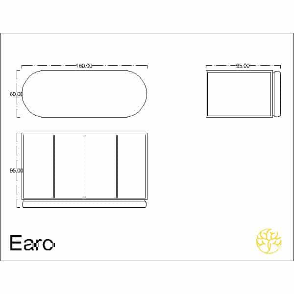 Malo Buffet displayed with a main display for elegant dining spaces