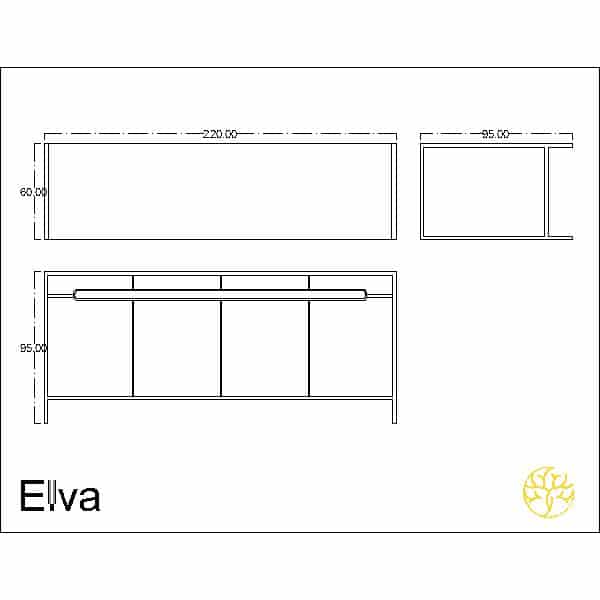 Nyla Buffet presented from a main display for home interiors