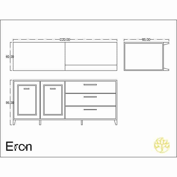 Nova Buffet with a main display for a modern dining area
