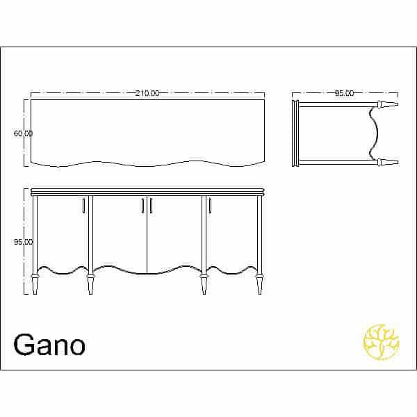 Gova Buffet presented from a main display for home interiors