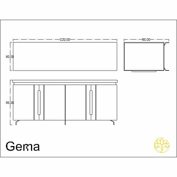 Rira Buffet displayed with a room view for elegant dining spaces