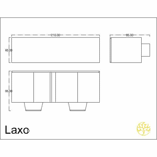 Velo Buffet shown in a front angle for dining room furniture
