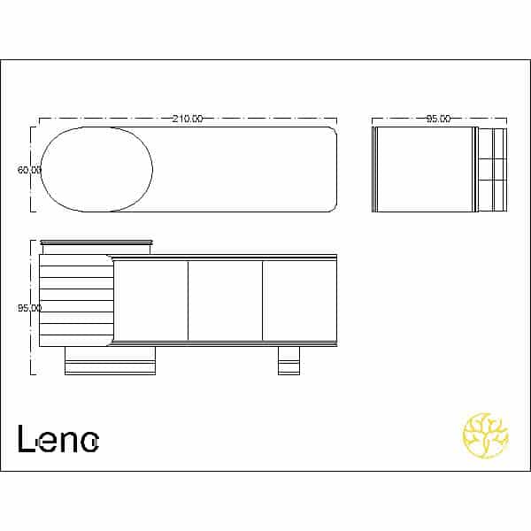 Vaya Buffet in a front angle for coordinated dining room decor