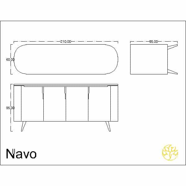 Hivo Buffet in a main display for coordinated dining room decor