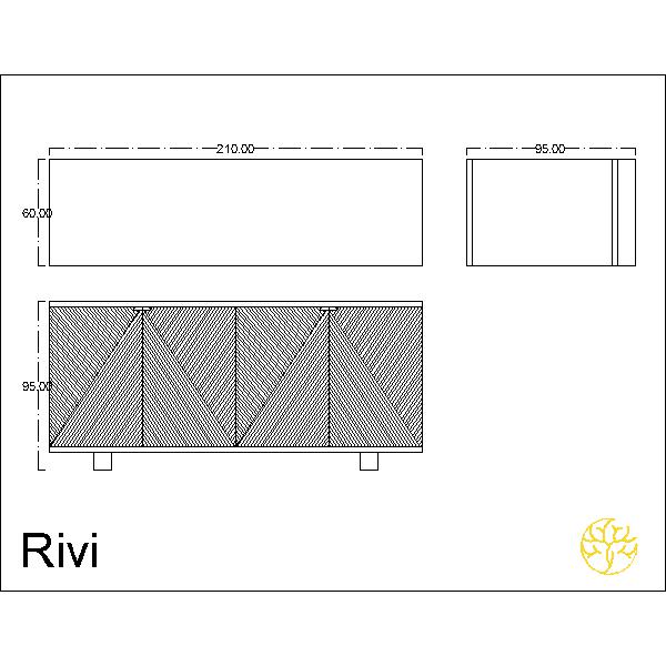 Aven Buffet displayed with a main display for elegant dining spaces