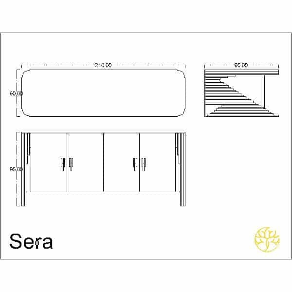 Goryn Buffet with a main display for a modern dining area