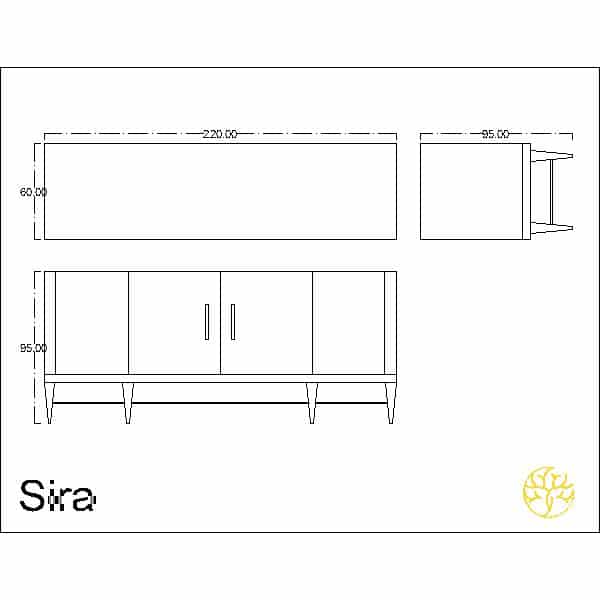 Gavo Buffet shown in a main display for dining room furniture