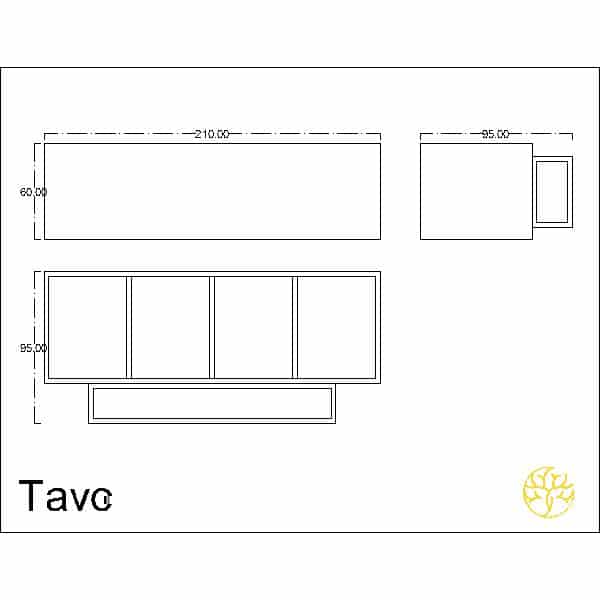 Savo Buffet shown in a front angle for dining room furniture