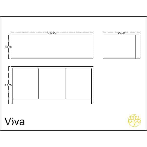Sina Buffet presented from a clean angle for home interiors