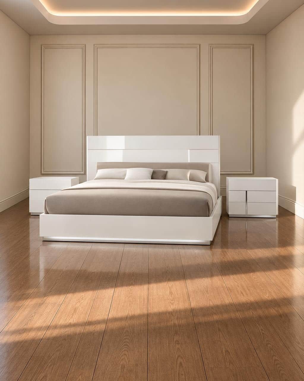 Riro Bed and Nightstand Set