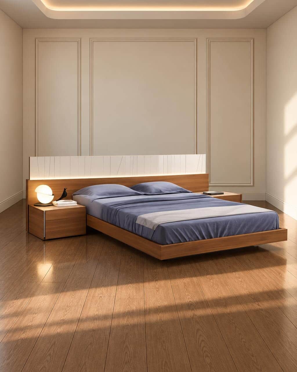 Viro Bed and Nightstand Set
