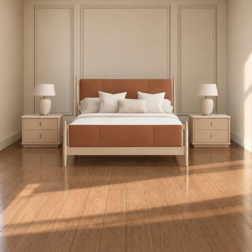 Bedroom set finish detail angle - image 64385