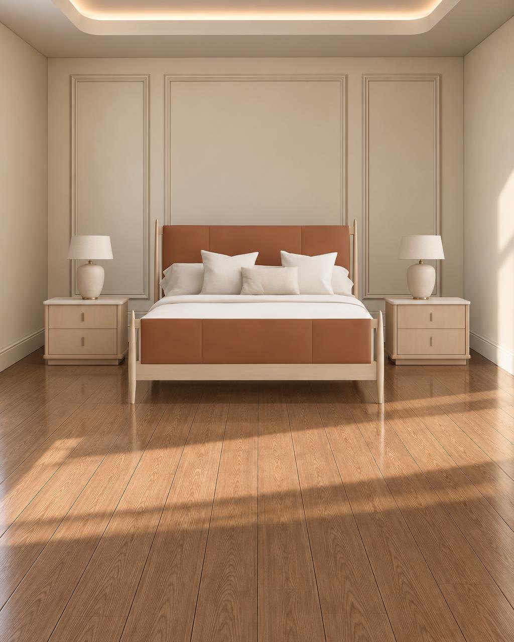 Jelvo Bed and Nightstand Set