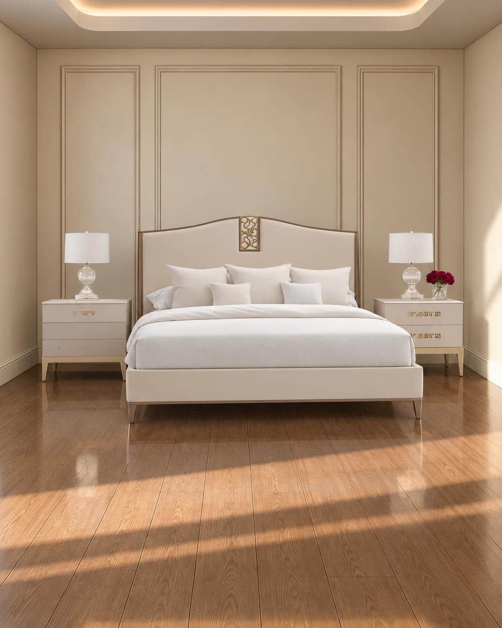 Wiro Bed and Nightstand Set