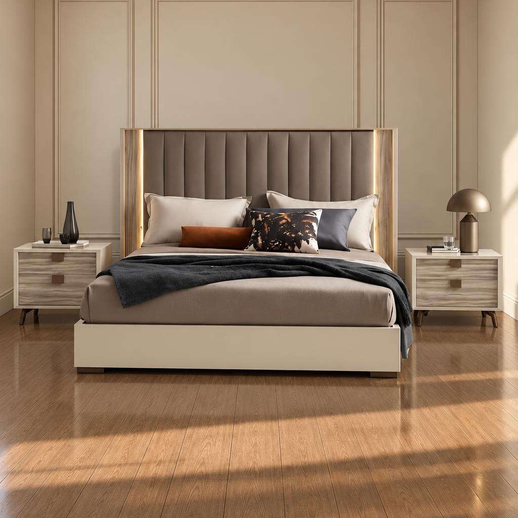 Bedroom set furniture finish and room styling view - image 65971