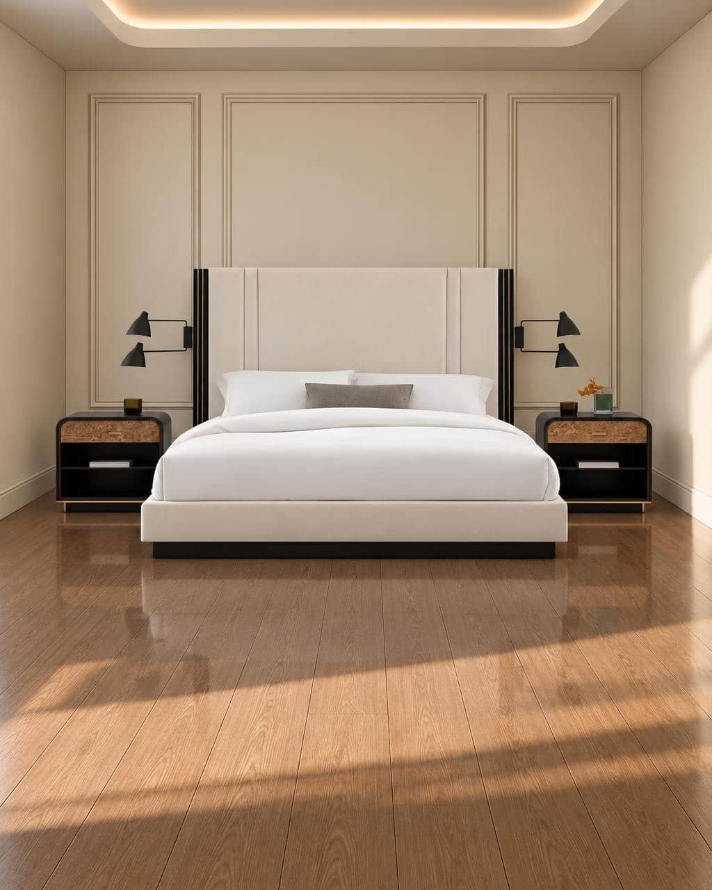 Waro Bed and Nightstand Set