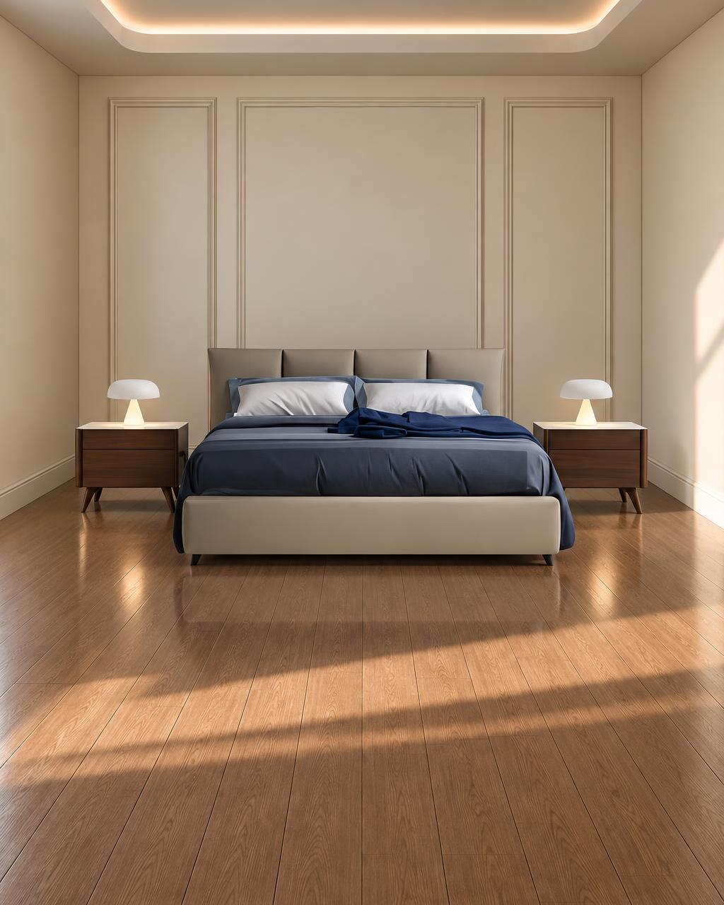 Helor Bed and Nightstand Set