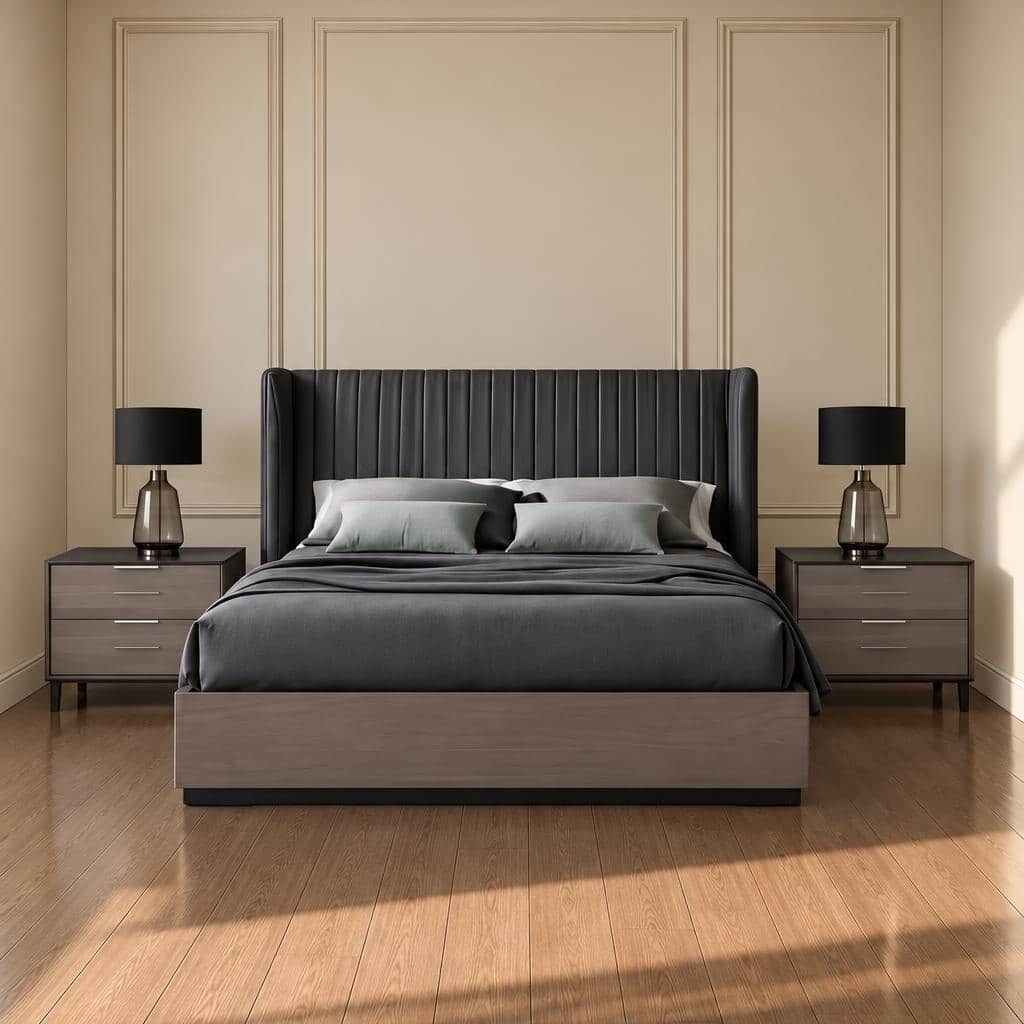 Bedroom set furniture finish and room styling view - image 63943