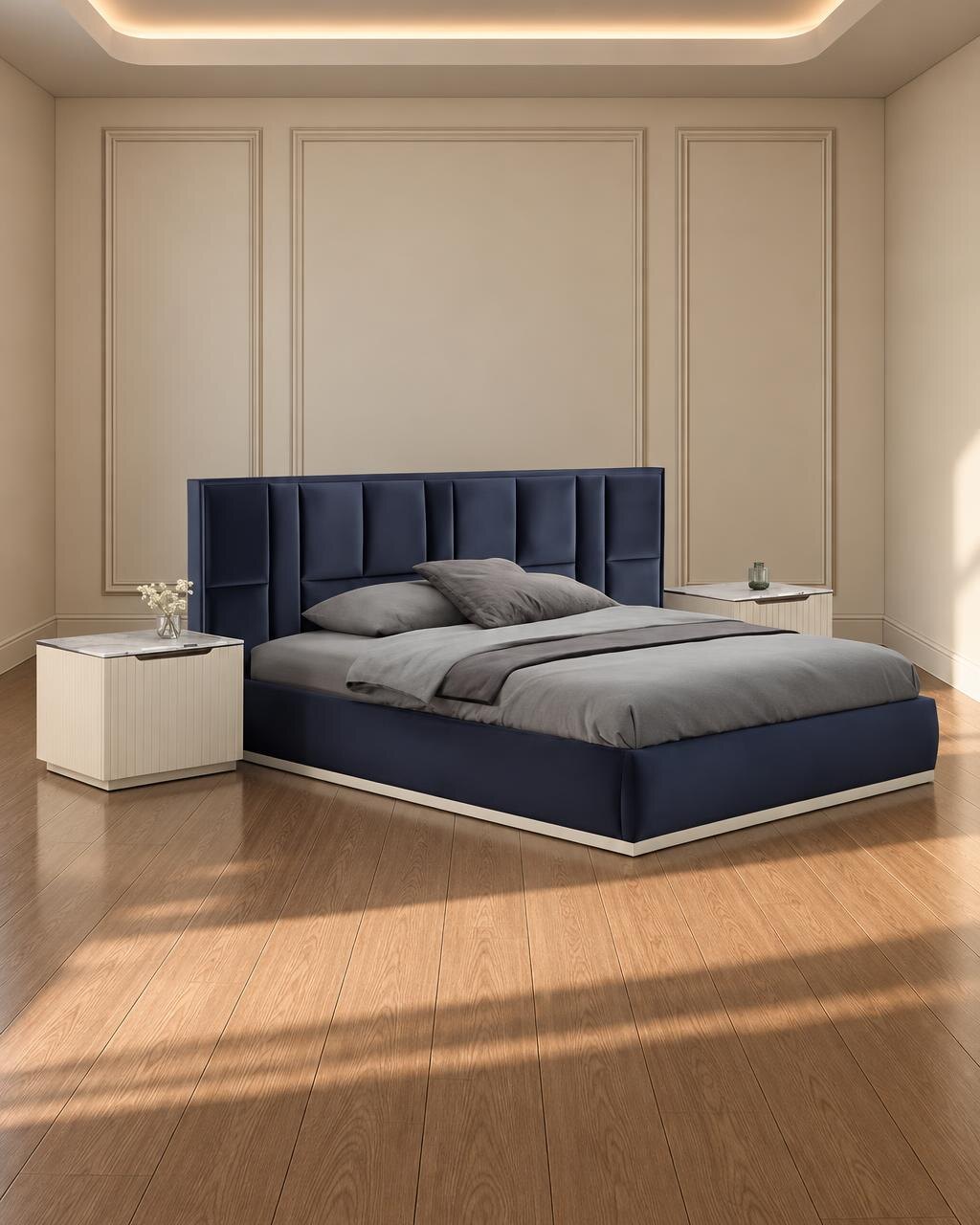 Seko Bed and Nightstand Set