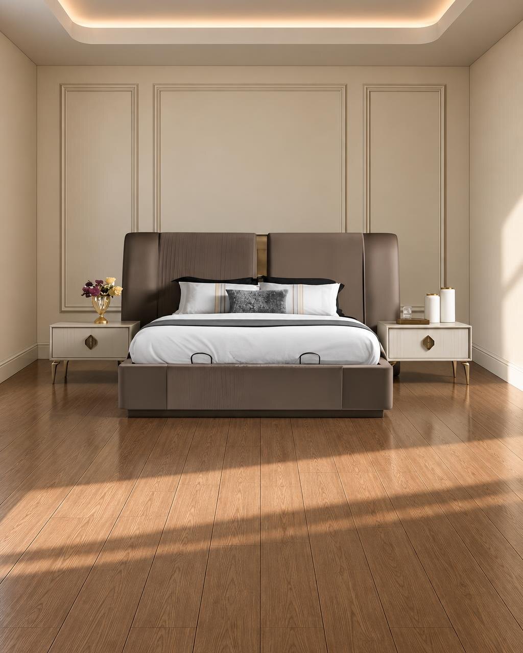 Uaro Bed and Nightstand Set