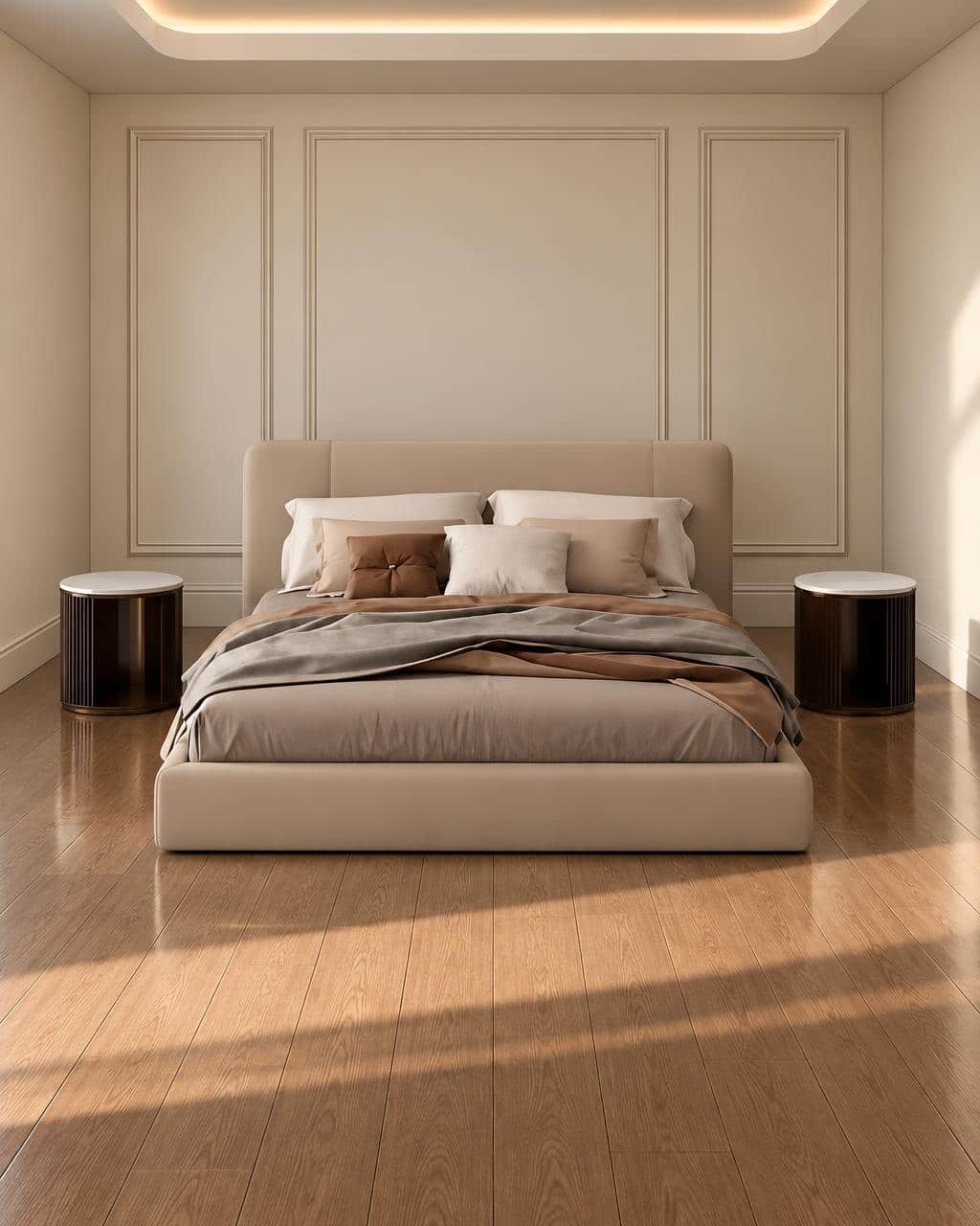 Dexo Bed and Nightstand Set