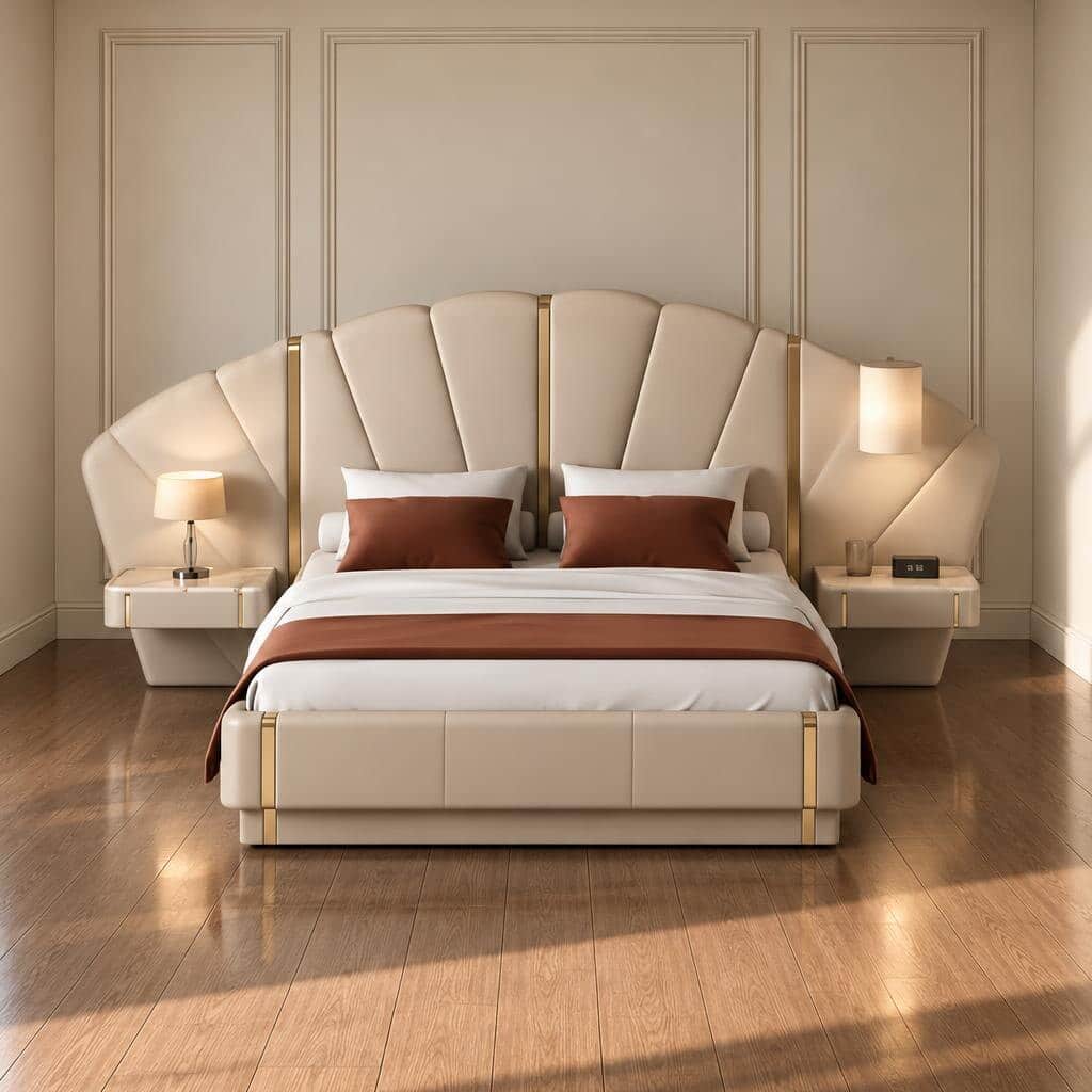 Bedroom set furniture finish and room styling view - image 66560