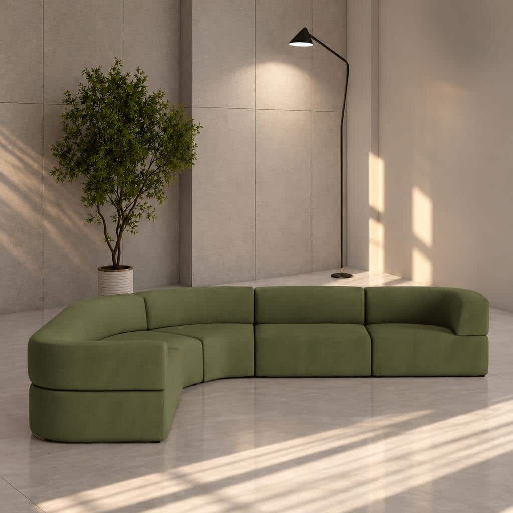 Veya L Shape front view for modern L Shape living room furniture