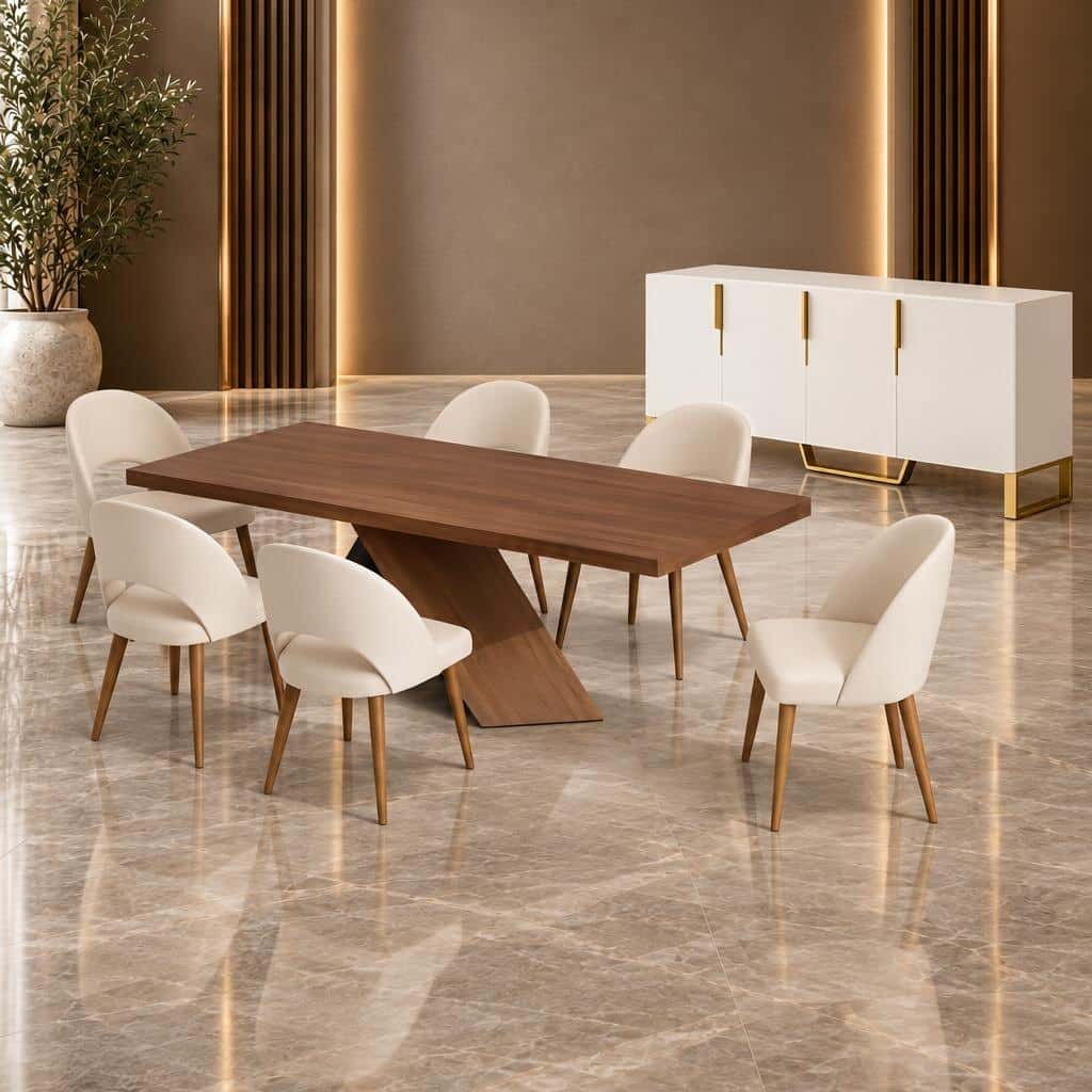 Lyron Dining Room Set main view for elegant dining spaces