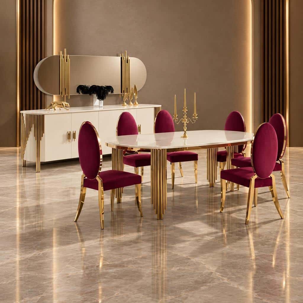 Cavon Dining Room Set main view for elegant dining spaces