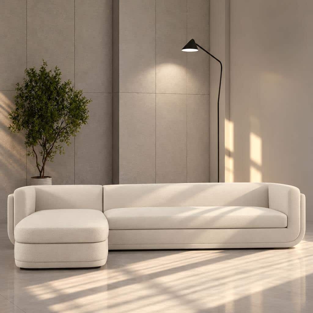Vilo L Shape front view for modern L Shape living room furniture