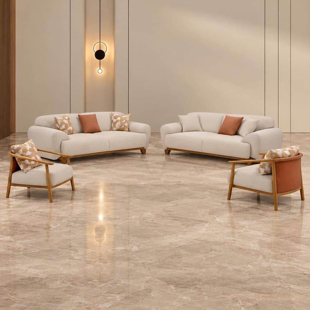 Mink Living Room Set corner view for comfortable seating layouts