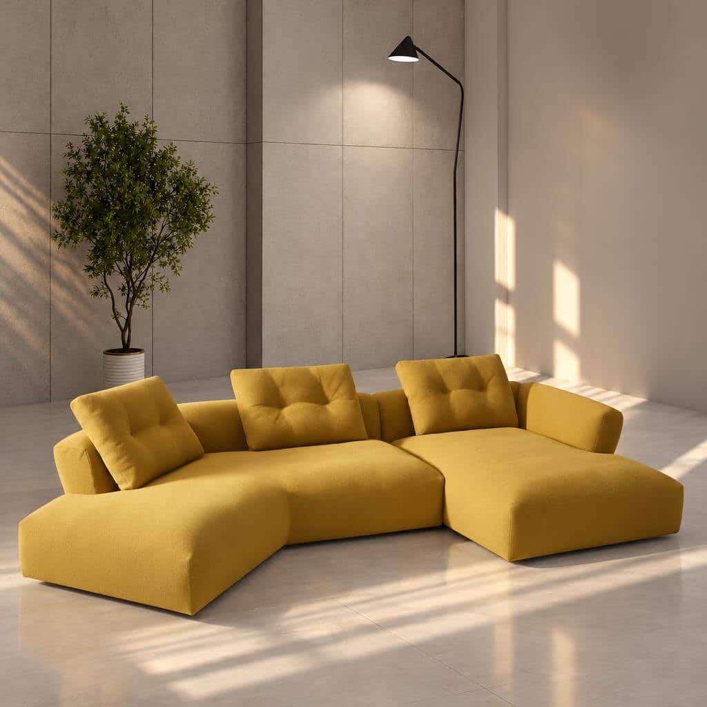 Vino L Shape front view for modern L Shape living room furniture