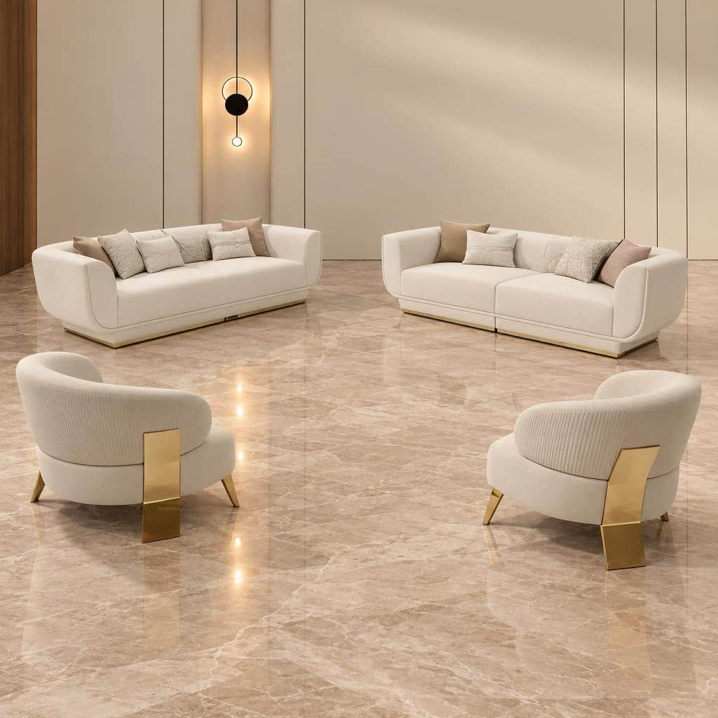 Deno Living Sofa profile view for complete home seating setup