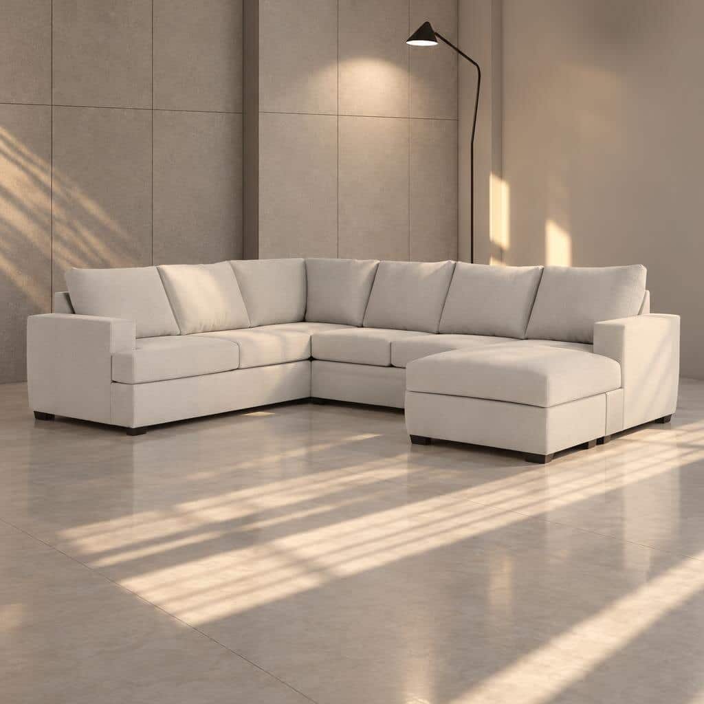 Tali L Shape front view for modern L Shape living room furniture