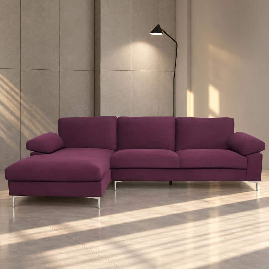 Vira L Shape front view for modern L Shape living room furniture